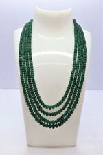 Natural Dark Green Strawberry Quartz Gemstone Beads 4 Strand Layered Necklace