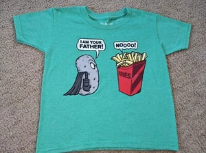 Sz 4/5 - Kids Gildan Funny Star Wars Parody Spoof Shirt Darth Vader Potato Fries - Picture 1 of 3