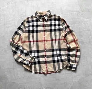 Camicia vintage Burberry Nova a quadri con bottoni - Foto 1 di 13