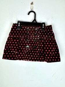 Gap Brown And Pink Polkadot Corduroy Pleated Short Skirt Little Girl Small - Picture 1 of 7