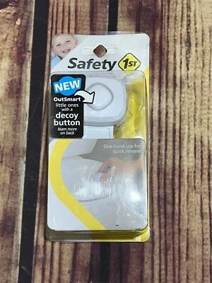 Bloqueo de asiento de inodoro Safety 1st HS288 plástico blanco OutSmart señuelo botón Foto 1 de 4