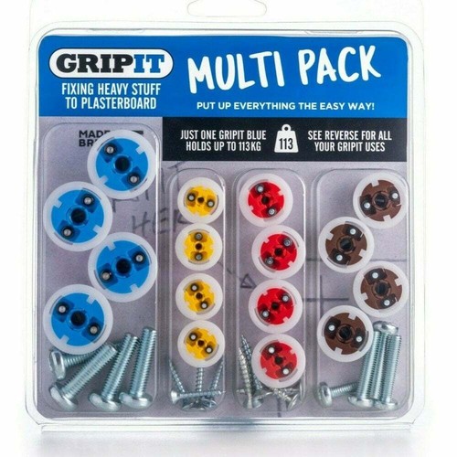 GripIt Multi-pack Screw Kit Fix Anything Onto Your Wall Holds up 