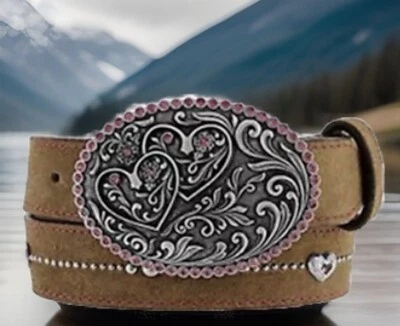 Tony Lama Girls SWEETHEART Leather Belt  Size 24 NWT C60175 - Image 1 of 4