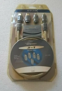 Gold X Quick Connect USB 3 in 1 -- 6 feet with a Carrying Bag -- Model GXQF-06 - Picture 1 of 5