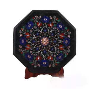 Tavolino da caffè in marmo 12" Pietra dura artigianato pietra semipreziosa arredamento casa - Foto 1 di 1