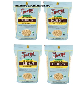 4 Pack - Bob's Red Mill Organic Old Fashioned Rolled Oats, 56 oz. - Picture 1 of 6