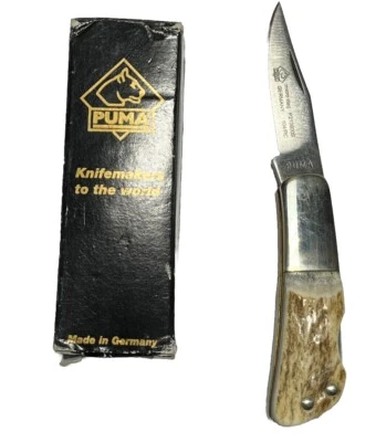 Puma P210600 Micro Gentleman Knife With Genuine Stag Handles Mint In Box SS1390 - Image 1 of 4