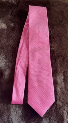 Corbata de cuello tejida rosa 100 % seda Charles Tyrwhitt London para hombre Foto 1 de 3