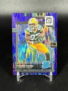 Romeo Doubs Purple Shock 2022 Panini Donruss Optic Rated Rookie #235 Packers - Foto 1 di 2