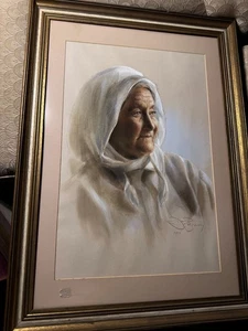 ¿David Blankley? Pintura pastel 1997 "Retrato de una mujer" - firmada y enmarcada - Imagen 1 de 16