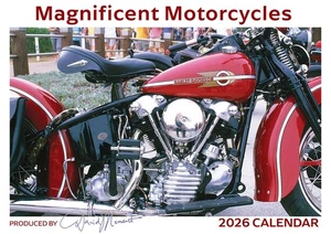 2026 Calendar David Messent Magnificent Motorcycles Horizontal Wall MMC - Picture 1 of 4