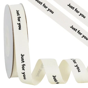 Just for You Cotton Ribbons - 5/8 Inch, 10 Yards Natural Farmhouse Ribbons fo... - Bild 1 von 6