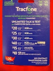 TracFone 3GB DATA ONLY Quick Refill Top-Up Airtime Card PIN # Number Smartphone - Photo 1 sur 1