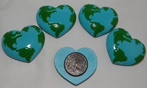 World Heart Magnets/ Set of 5  - Picture 1 of 1