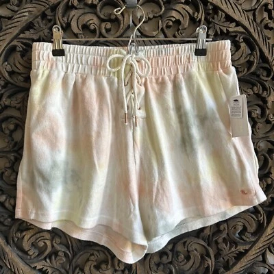 Volcom Lil Fleece Shorts Women’s Large (10) Lived In Lounge Multi Tie Dye New - Image 1 of 4