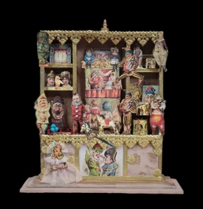 Dollhouse Miniature Cabinet of Puppets Coffre D'Emilie FRANCE Distressed 1:12 - Picture 1 of 14