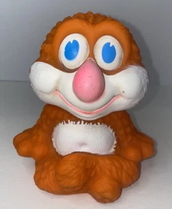 Gabriel Division Of CBS Inc Rubber Squeaky Toy Orange Monster 5” Vintage 1978 - Picture 1 of 7