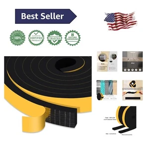 Durable High Density Foam Weather Stripping - 1x1/2 in Insulation Tape Roll - Picture 1 of 8