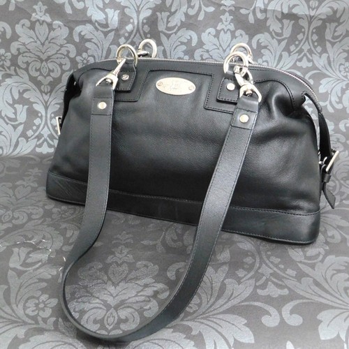 Borsa a tracolla CELINE in pelle nera borsetta #19 rialzata