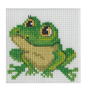 BEUTRON Cross Stitch Kit For Beginner FROG 7x7cm 578103 - Photo 1 sur 1