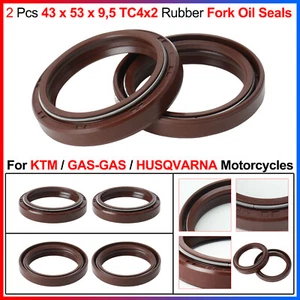 Rubber Fork Oil Seals 43x53x9,5 TC4x2 For KTM / GAS-GAS / HUSQVARNA Motorcycles - Imagen 1 de 19