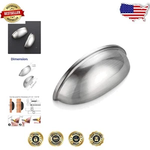 18 Pack Brushed Nickel Drawer Pulls - 3 Inch Center Kitchen Cabinet Handles - Picture 1 of 8