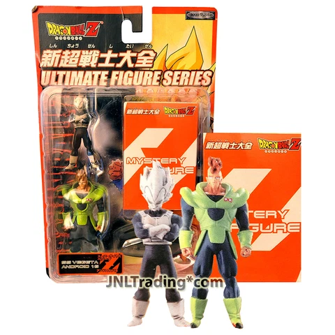Year 2006 Dragon Ball Z Ultimate  3 Pk 2" Figure SS VEGETA, ANDROID 16 & Mystery Cover