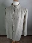 Vintage Damen ELCO Elfenbein Erbse Mantel Größe XL Tweed Wollmischung Jacke