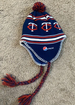 Minnesota Twins MLB Baseball Promo SGA Winter Stocking cap Beanie Hat Pepsi Logo - Image 1 of 4