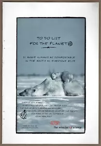DuPont 2000 anuncio estampado vintage oso polar con sistema de fibra de cachorro inspirado en piel - Imagen 1 de 2