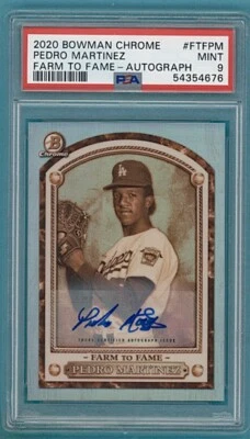 2020 年 Bowman Chrome 佩德罗·马丁内斯签名发行 - #FTFPM PSA 9! 流行 1! 名堂! — 第 1/2 张图片