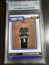 2023-24 Panini Instant NBA Draft Victor Wembanyama TCC Graded Gem Mint 10