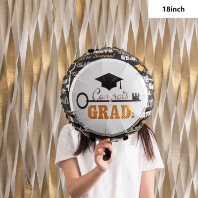 Globo de Graduación 18" Graduación Celebración Fiesta Decoración Helio/Aire Auto Sello Foto 1 de 4