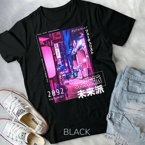 Camiseta japonesa callejera cyberpunk Tokio ropa de calle estética gráfica forma unisex - Imagen 1 de 11
