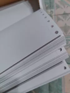 Continuous Dot Matrix Tractor Feed Vintage IBM Printer Paper 25 Sheets 8.5 x 11 - Picture 1 of 4