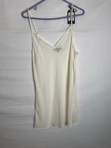 All Saints Damen Größe 12 Halbtuch Slip/Kleid Creme verstellbare Träger Neu 730 - Bild 1 von 9