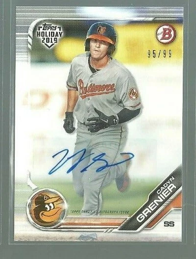 2019 Topps Bowman Holiday Autographs #THCG Cadyn Grenier 95/99 (ref 81803) - Image 1 of 1
