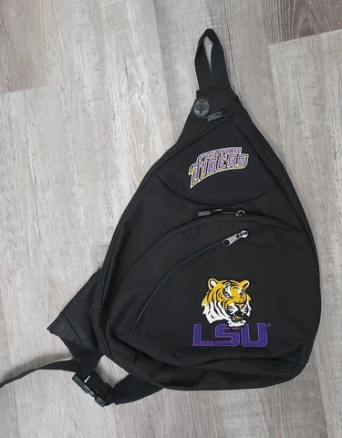 LSU FIGHTING TIGERS Sling style one strap backpack Cover