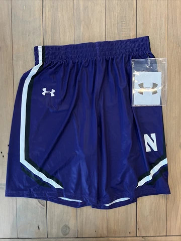 Under Armour Northwestern Wildcats Basketball Shorts Men's Large Purple UKS520M Cover