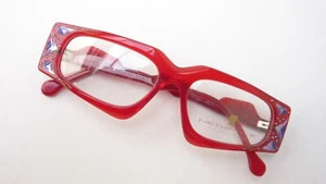 Elegante montura de gafas roja cuadrada de Neostyle con decoración de pedrería talla M - Imagen 1 de 4