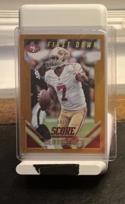 Colin Kaepernick First Down /10 Extremely Rare - Panini Score 2015 - Image 1 of 3