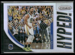 Stephen Curry 2019-20 Panini Prizm Get Hyped! Silver #4 - Golden State Warriors - Picture 1 of 2
