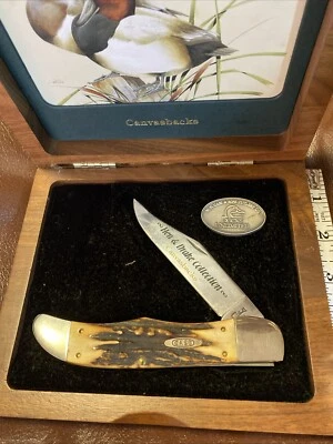 Vintage Case XX 1995 Ducks unlimited-LTD.  Edtion 1 Blade Folding Hunter Knife  - Image 1 of 4