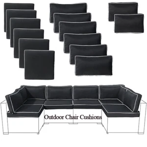 14 PCs Outdoor Patio Furniture Chair Cushion Set Replacement Sofa Cushion Insert - Picture 1 of 7