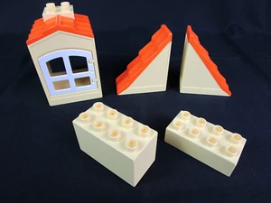 Duplo Bright Orange / Yellow Roof Dormer with Window - Picture 1 of 5