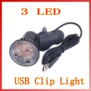 USB 3 LED Clamping Clip Light Bulb Lamp for Desktop Notebook PC Laptop Reading - Photo 1/6