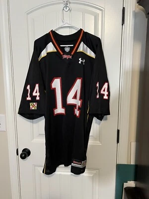 Camiseta deportiva University Maryland Terps negra Under Armour #14 para hombre talla XL Foto 1 de 4