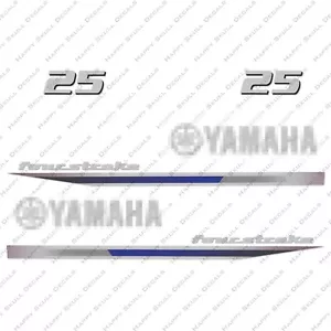 Juego de calcomanías de motor fueraborda Yamaha 25 hp de cuatro tiempos reproducción 2013 25 - Imagen 1 de 1