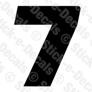 Number Seven 7 Vinyl Die Cut Decal Sticker - RACING NUMBER - RSF - Picture 1 of 2