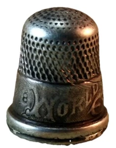Rare Antique Silver Thimble, World Columbian Exposition 1892 Chicago Worlds Fair - Picture 1 of 12